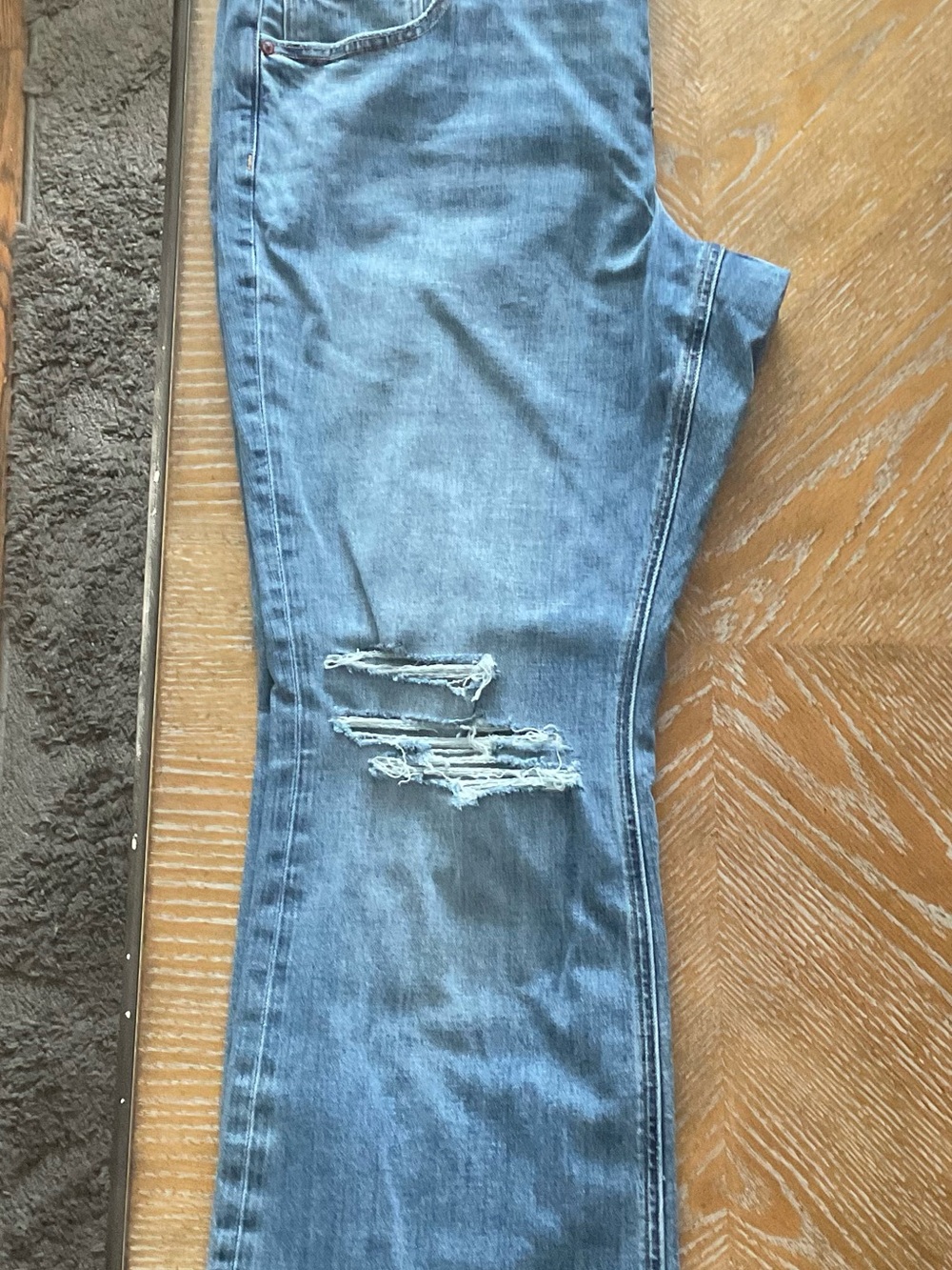 American Eagle Outfitters Light Blue Distressed Boot Cut Jeans